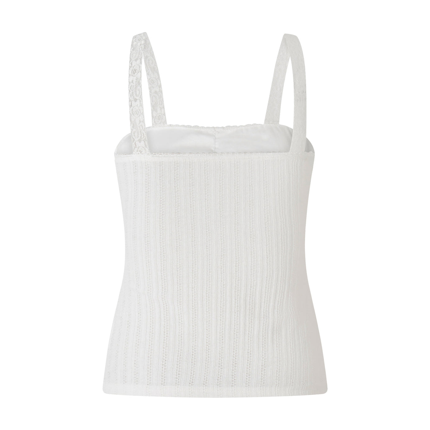 Coquette Rosebud Lace Strap Top Shoptery