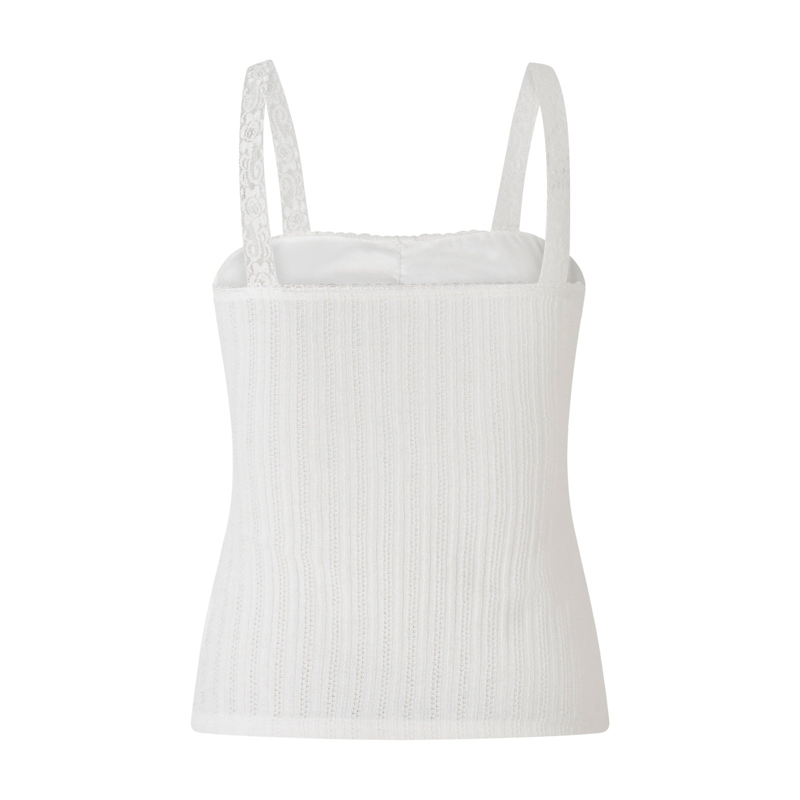 Coquette Rosebud Lace Strap Top Shoptery