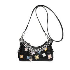 Punk Bloom Chain Shoulder Bag black (20cm<Max Length<30cm) Shoptery