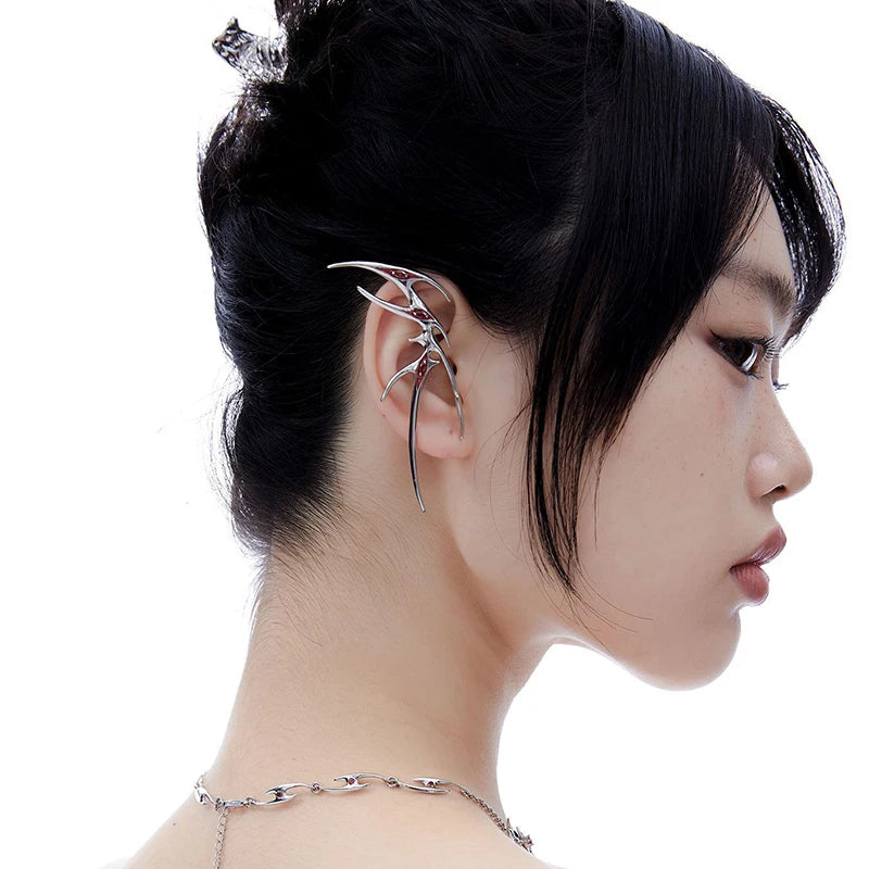 Visual Kei Silver Thorn Dragon Claw Ear Crawler Climber Set Shoptery