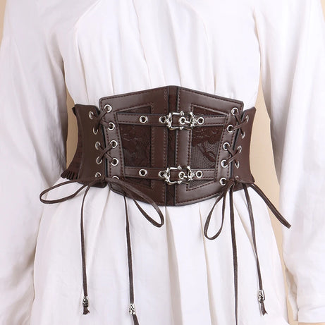 Gothic Lock & Lace Corset Goth Belt Shoptery
