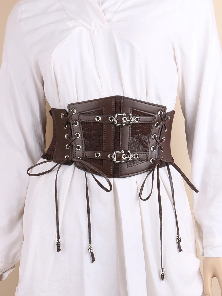 Gothic Lock & Lace Corset Goth Belt Shoptery