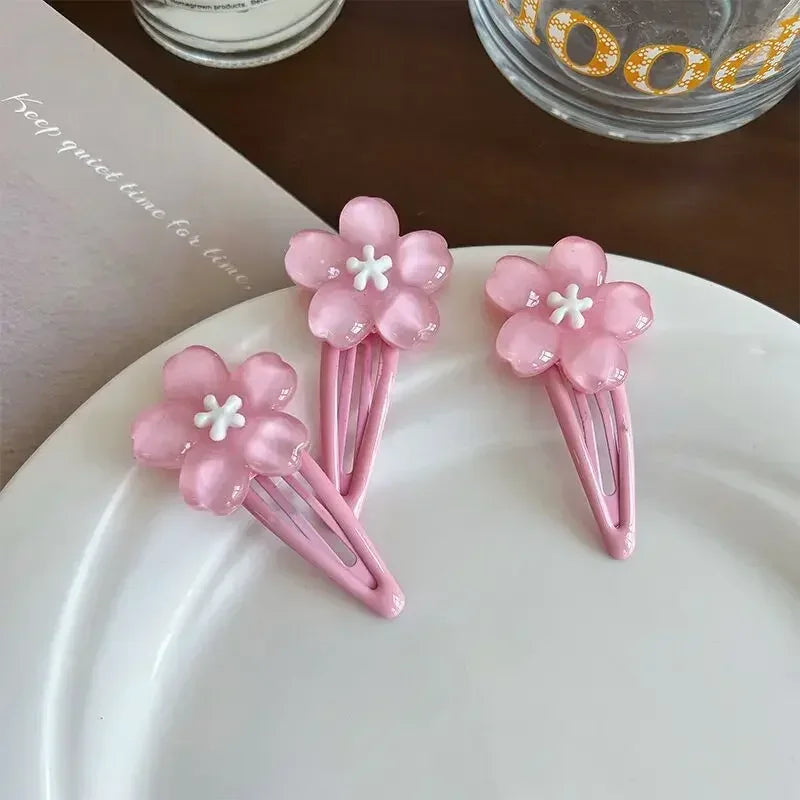 Decora Sakura Snap Clip Set Pink Cherry Blossom Hair Clips Secondary image