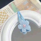 Decora Sakura Snap Clip Set Pink Cherry Blossom Hair Clips blue Shoptery