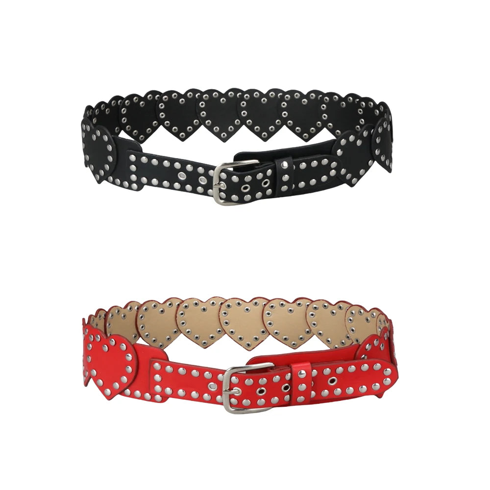 Punk Love Stud Heart Belt Shoptery