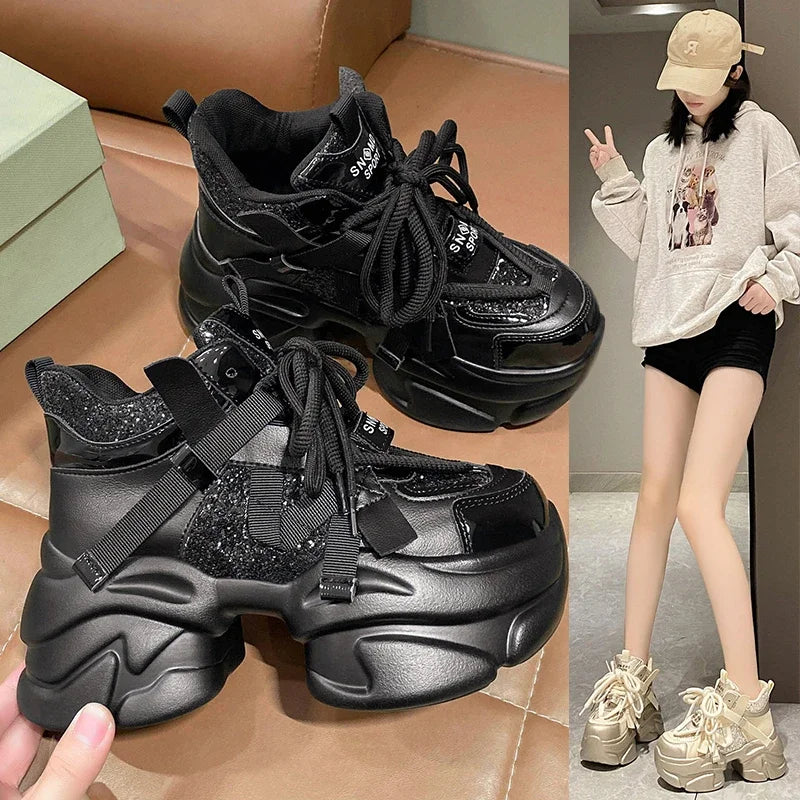 Glitter Tank Sneakers Shoptery