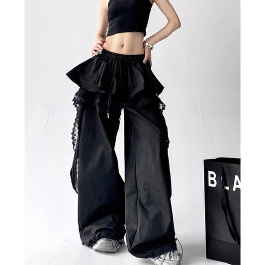 Pants – Y2k Shadow for Retro Style for Everyday Comfort Black Shoptery
