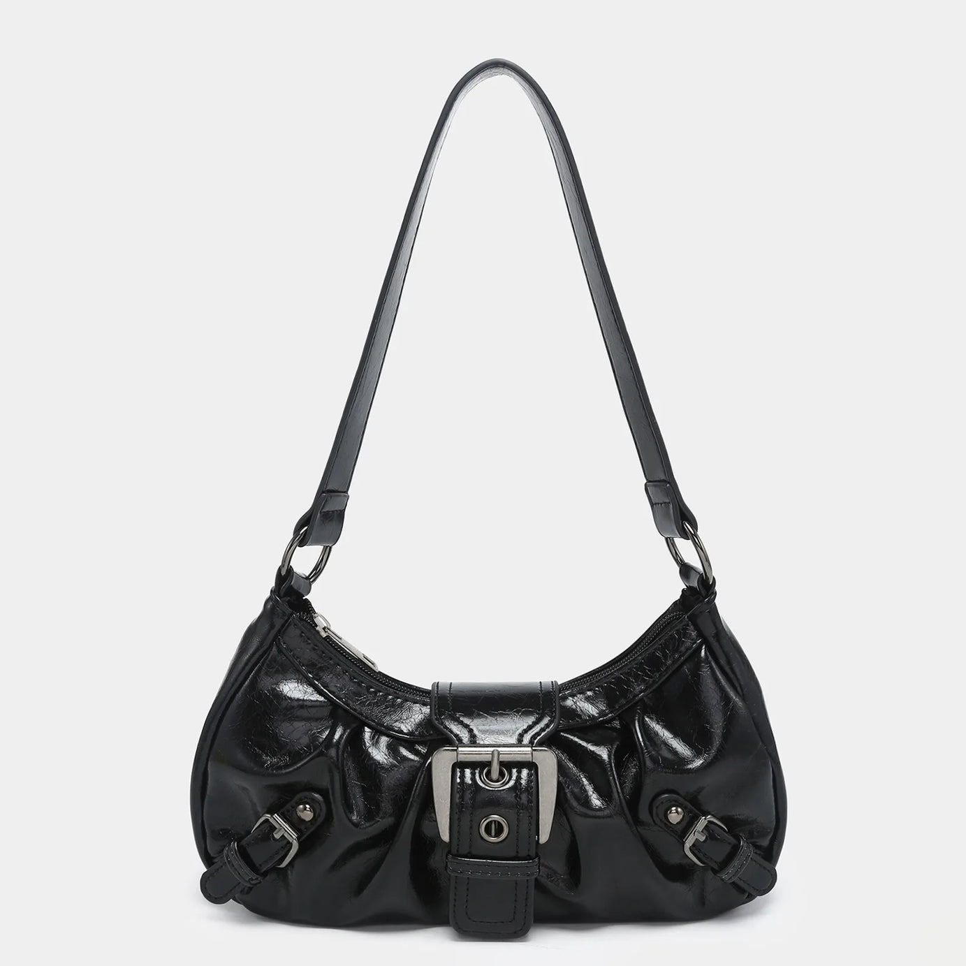 Buckle Rouge Y2k Shoulder Bag Black Shoptery