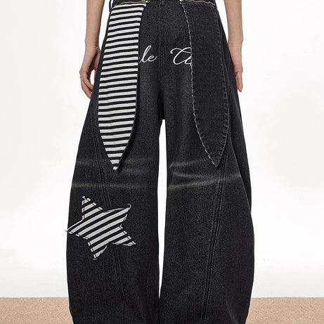 Wide Y2k Star Jeans Shoptery