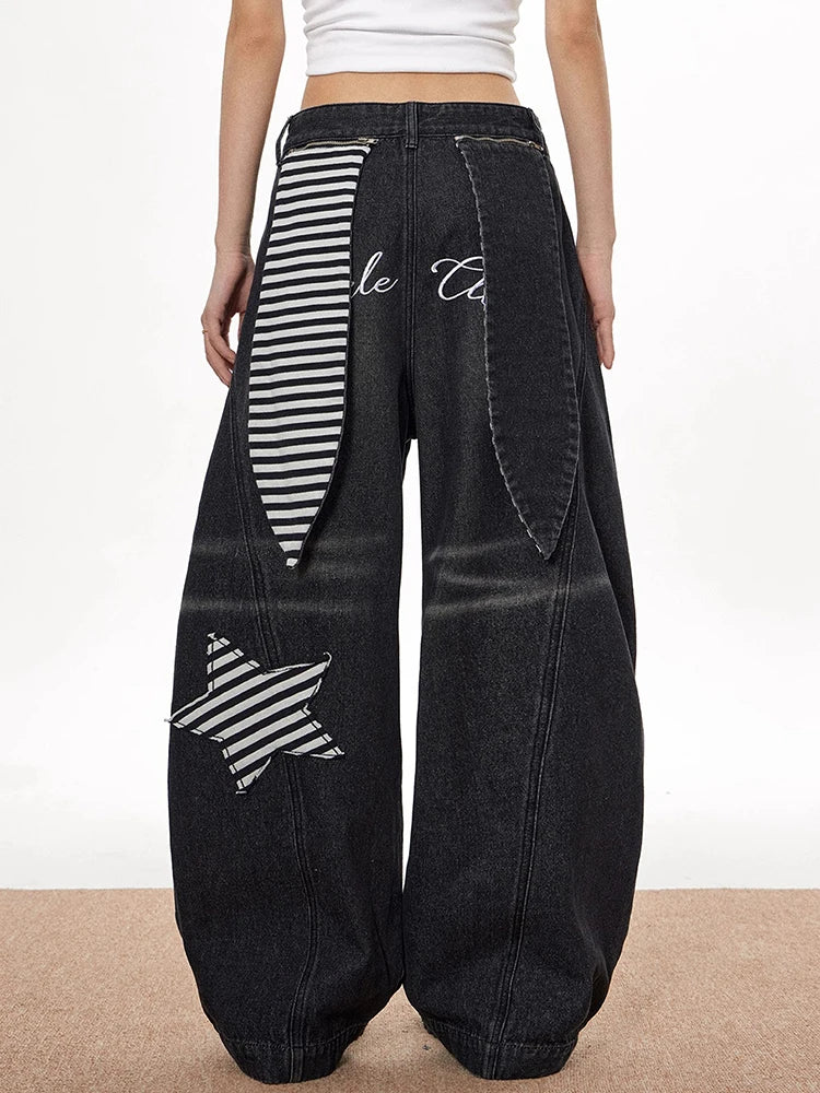 Wide Y2k Star Jeans Shoptery