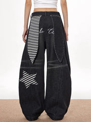 Wide Y2k Star Jeans Shoptery