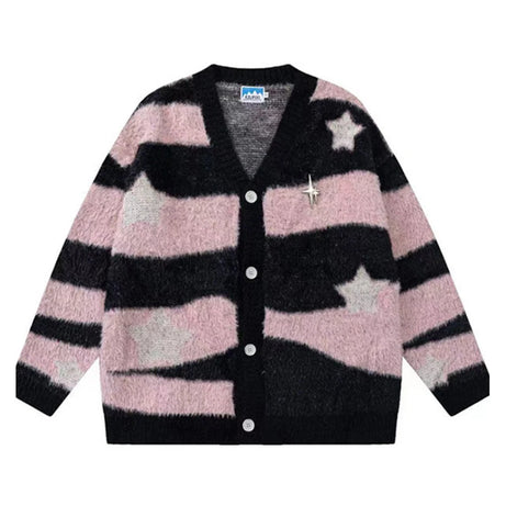 Celestial Wave Cozy Cardigan Pink Shoptery