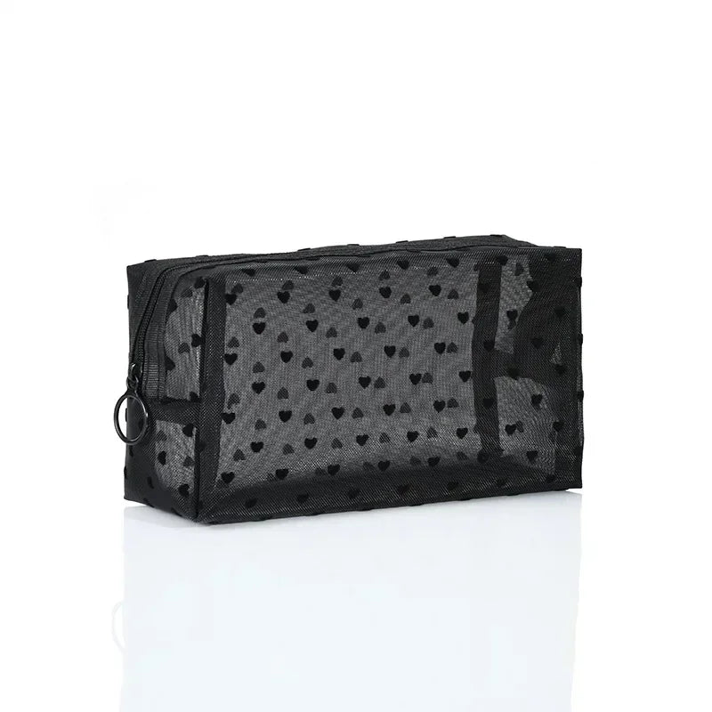Sheer Hearted Aesthetic Cosmetic Bags Black-NO.4 Shoptery