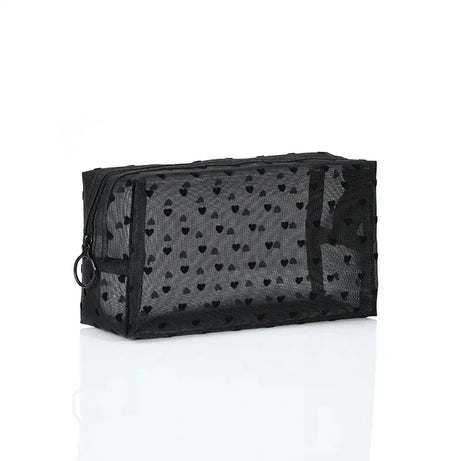 Sheer Hearted Aesthetic Cosmetic Bags Black-NO.4 Shoptery