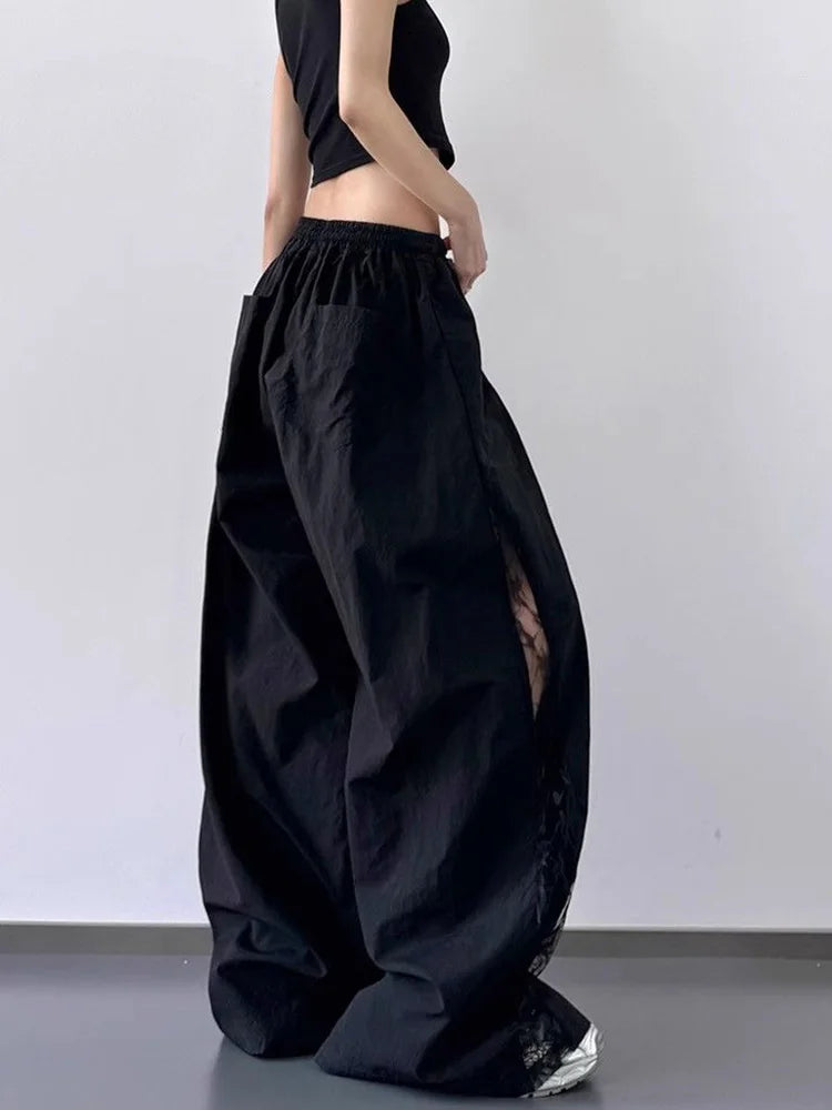 Angel Flow Lace Panel Alt Pants Shoptery