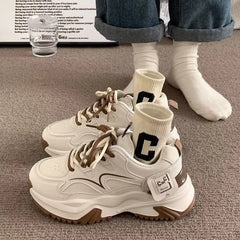 Monochrome Motion Sneakers Shoptery