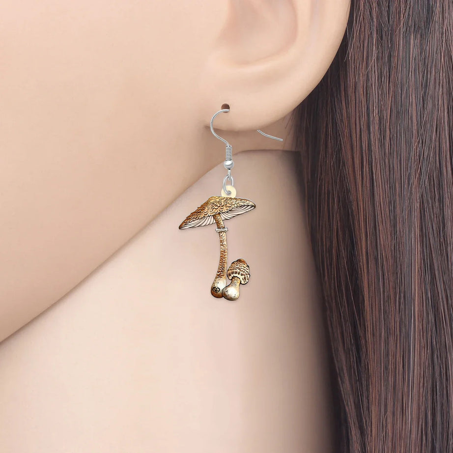 Forest Charm Mushroom Earrings Shoptery