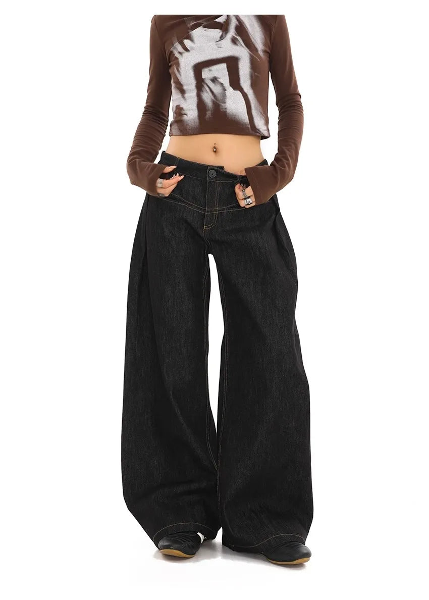 Y2K Streetwear Oversized Denim Pants Shoptery