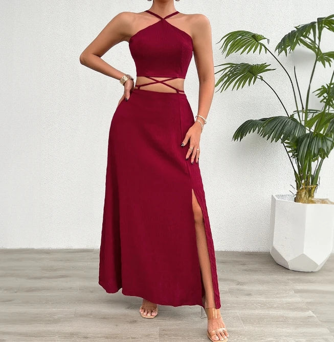 Women's Sexy Pure Desire Strapless Dress Set