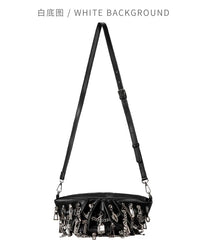 Zipper Storm Chain Shoulder Bag Shoptery