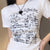 Korean Letter Print T-shirt