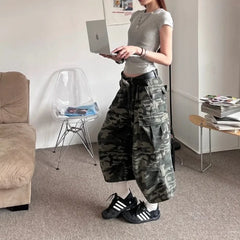 Streetcore Slouchy Y2k Camo Shorts Shoptery