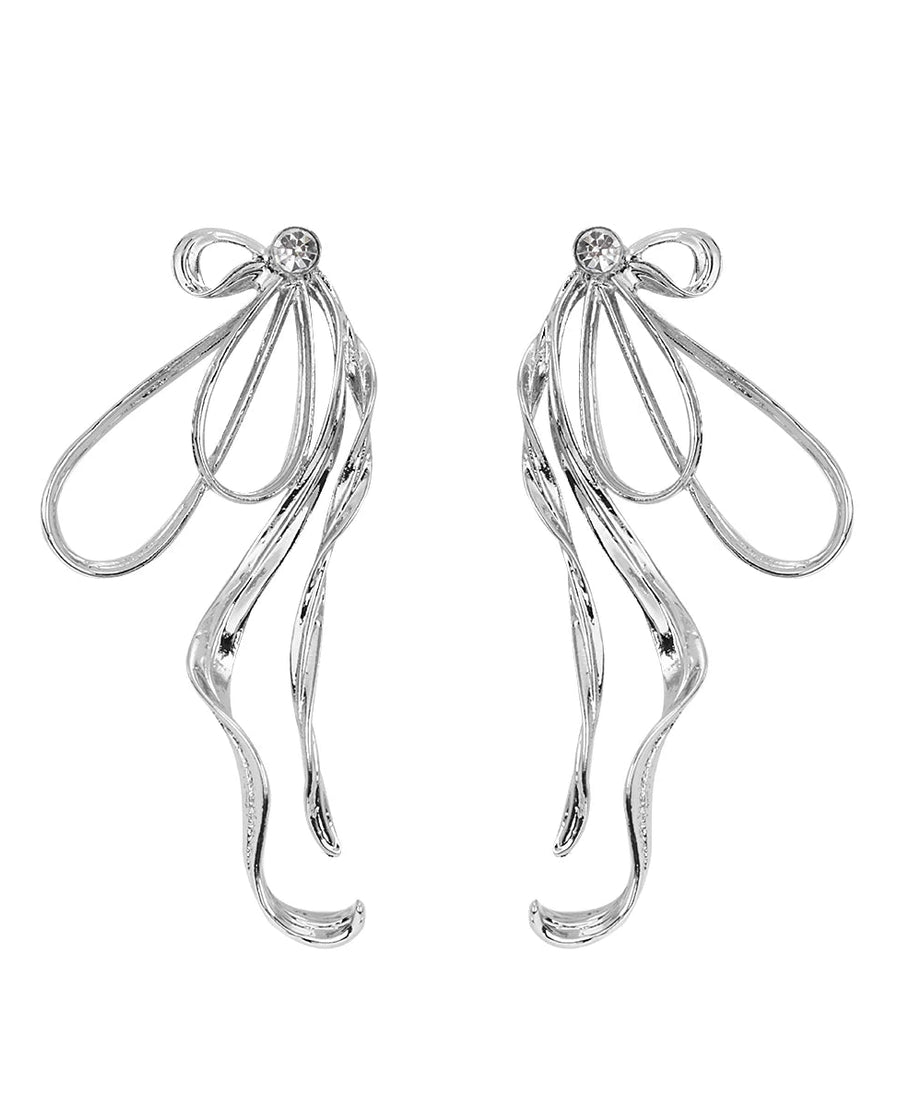 Abstract Flow Ribbon Earrings - Earrings