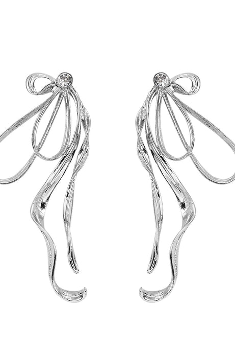 Abstract Flow Ribbon Earrings - Earrings