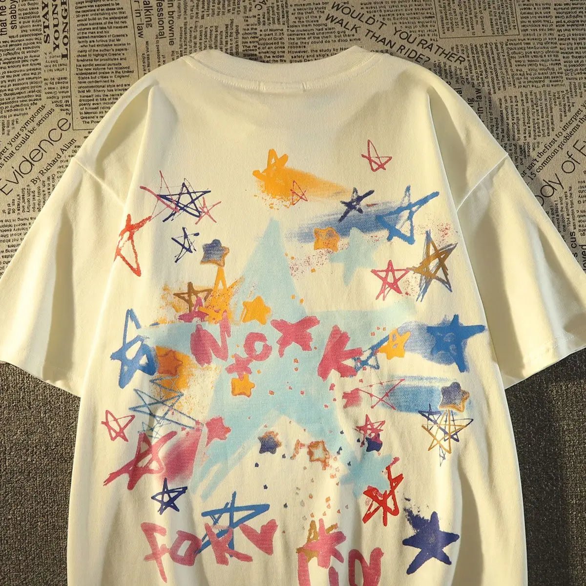 Abstract Star Sketch T - Shirt - T - Shirts