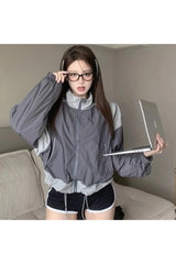 Fall Acubi Cropped Windbreakers Jacket Shoptery