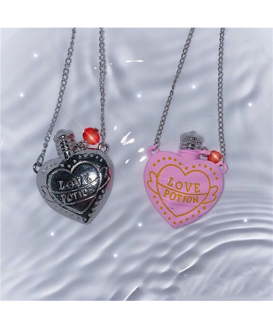 Alt Style Love Bottle Pink Necklace - Necklaces