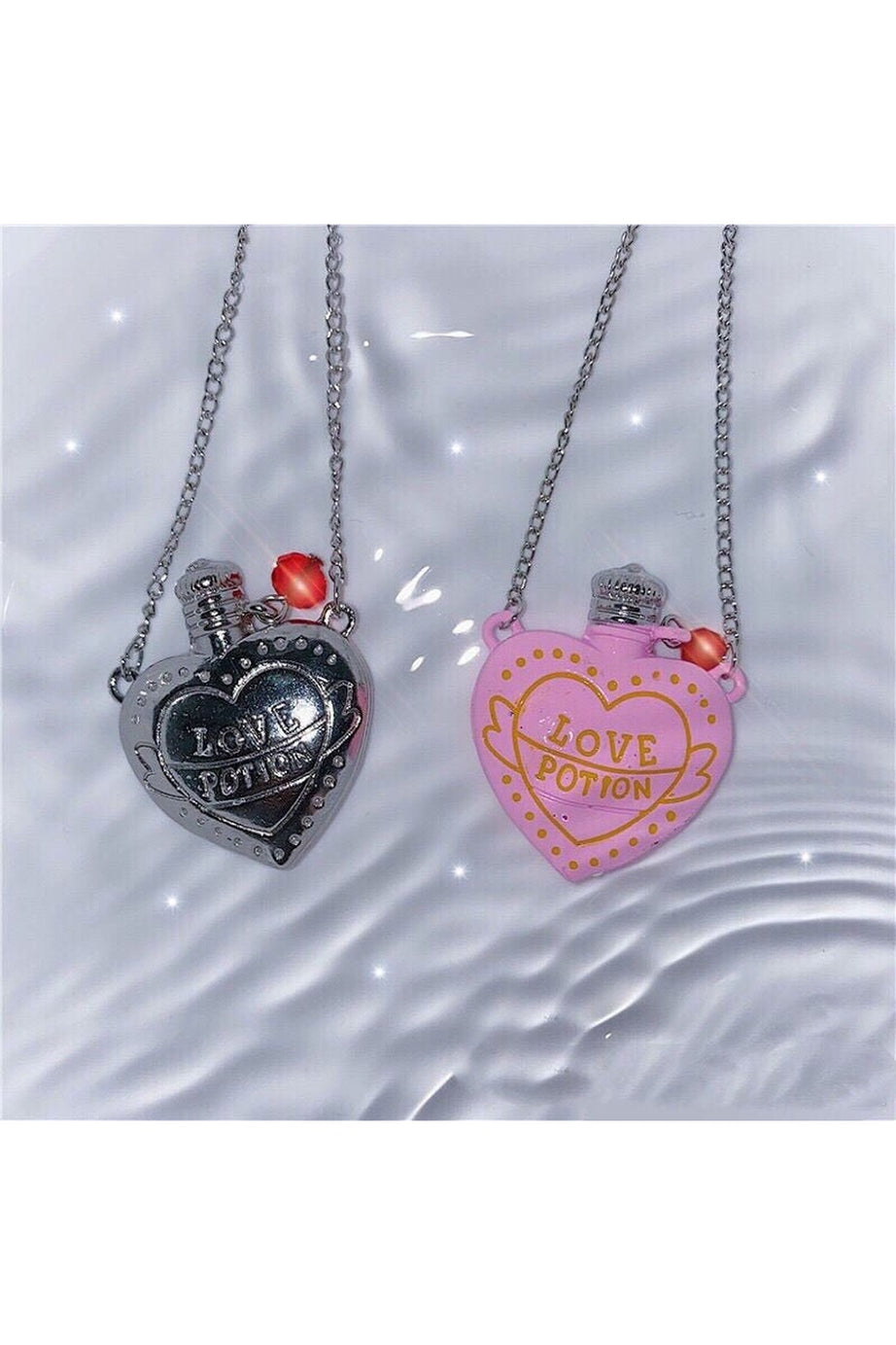 Alt Style Love Bottle Pink Necklace - Necklaces