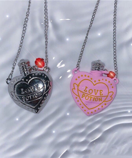 Alt Style Love Bottle Pink Necklace - Necklaces