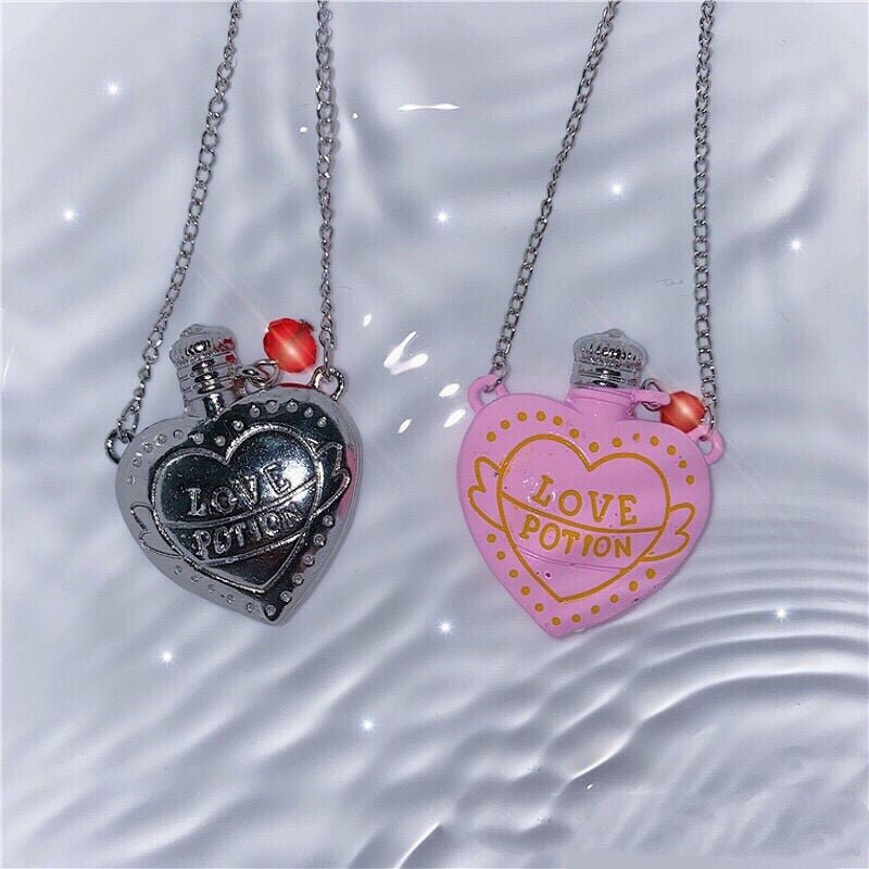 Alt Style Love Bottle Pink Necklace - Necklaces