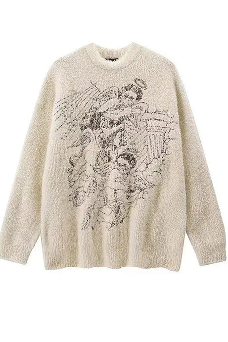 Angelic Reverie Fuzzy Sweater - Sweaters