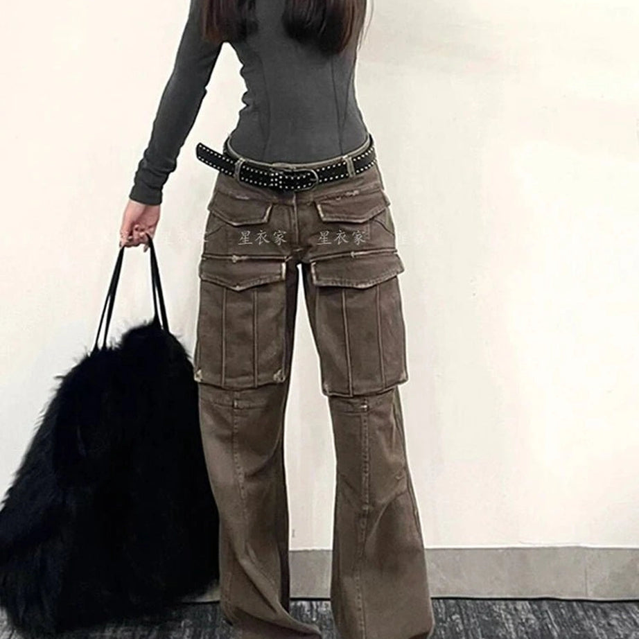 Y2k Arctic Edgy Cargo Pants Shoptery