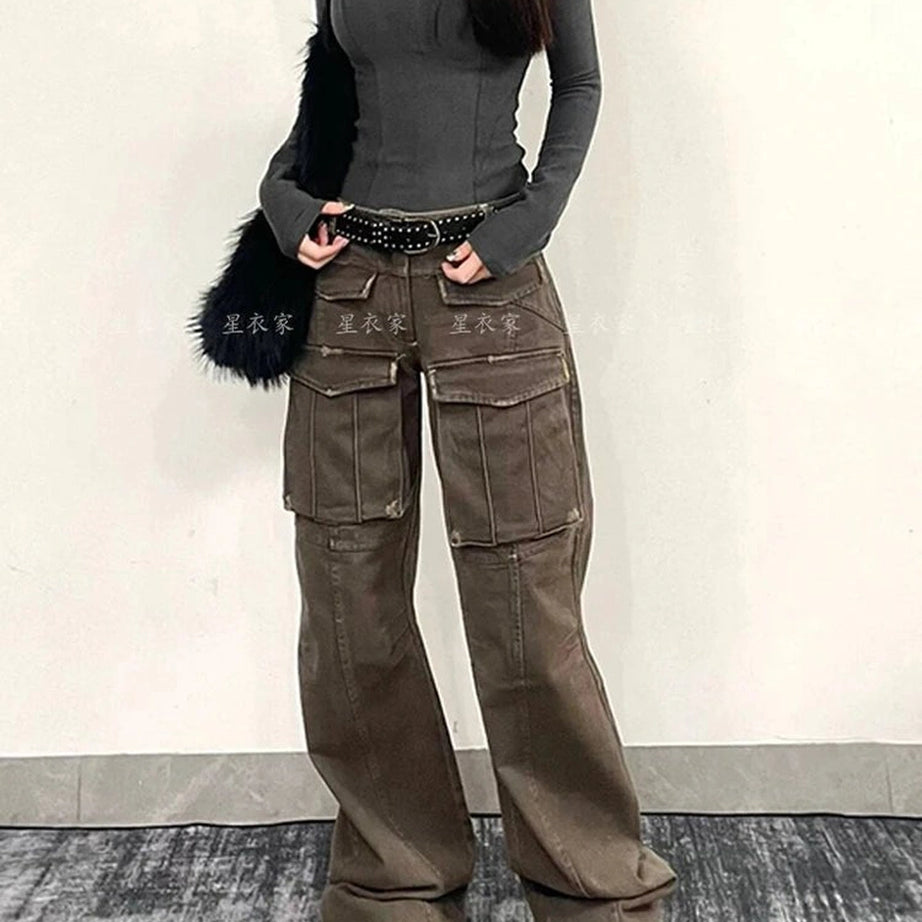 Y2k Arctic Edgy Cargo Pants Coffee Shoptery