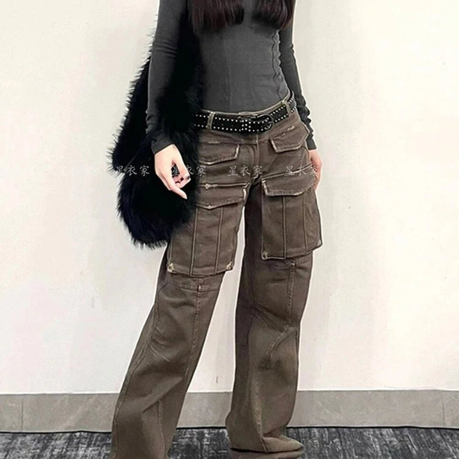 Y2k Arctic Edgy Cargo Pants Shoptery