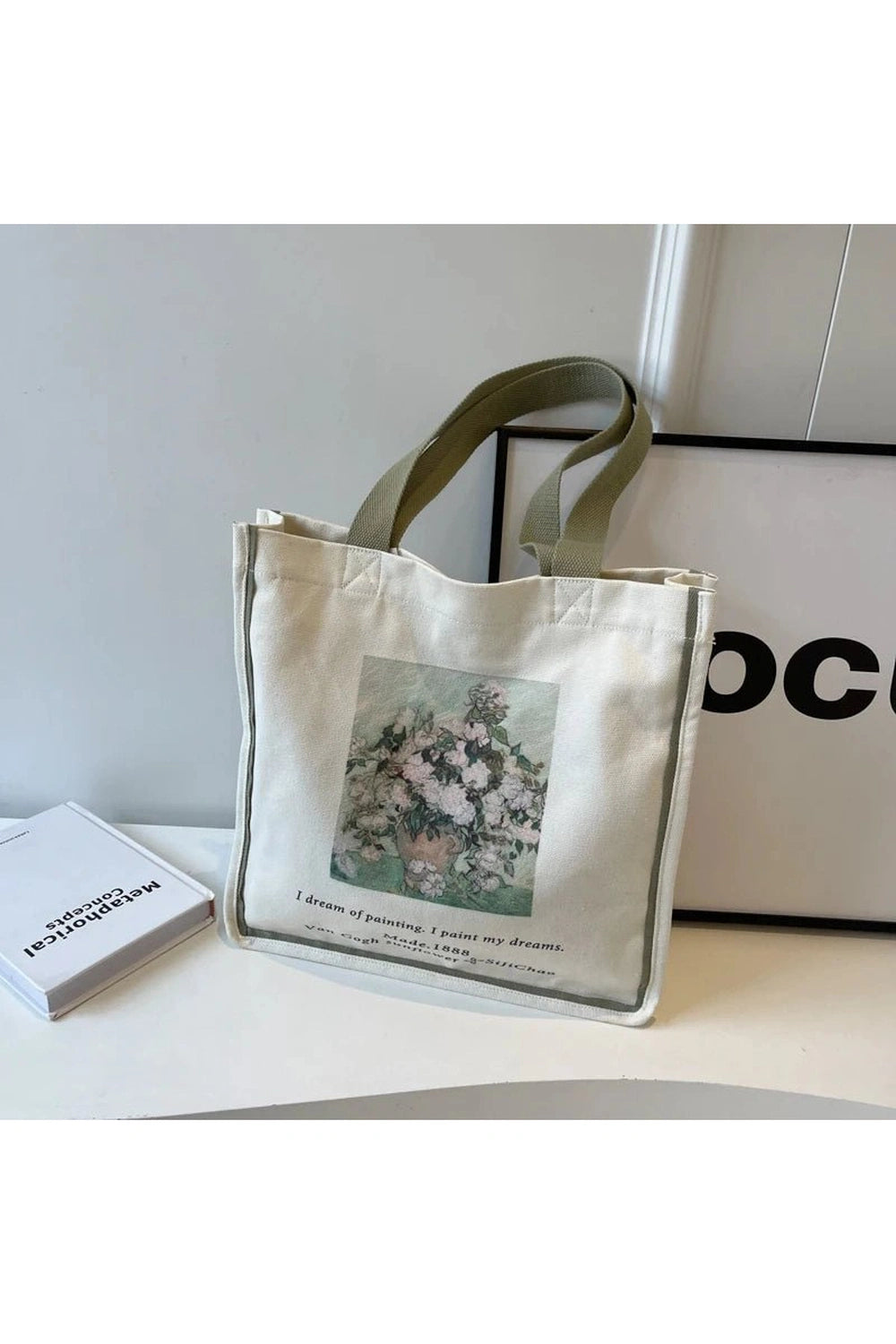 Aesthetic Artwork Canvas Shopper Bag Style 3 34x34x8cm Shoptery