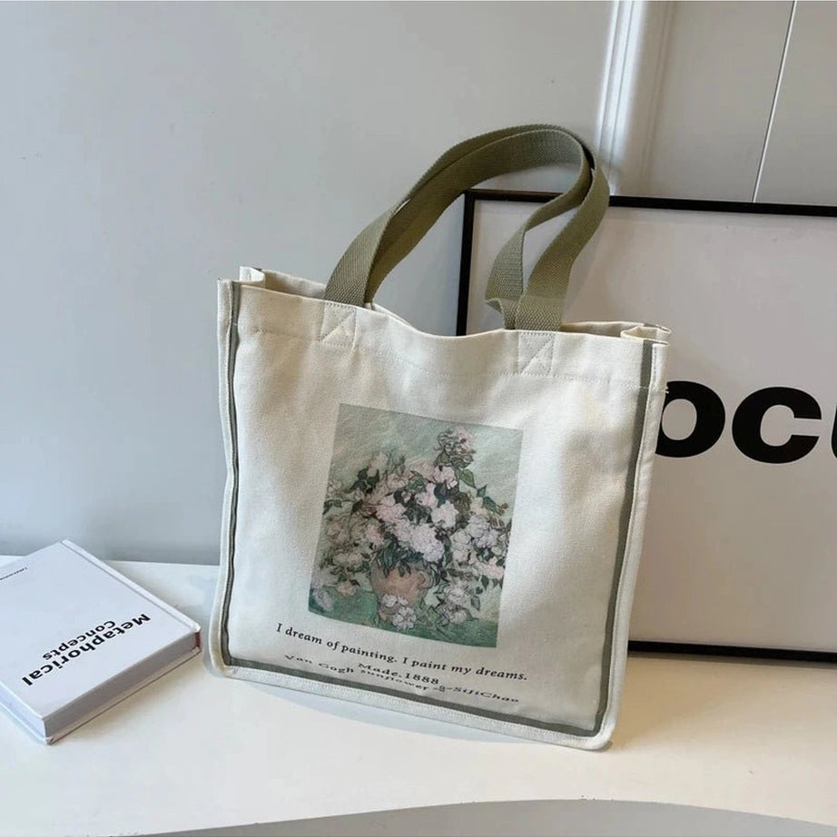 Aesthetic Artwork Canvas Shopper Bag Style 3 34x34x8cm Shoptery