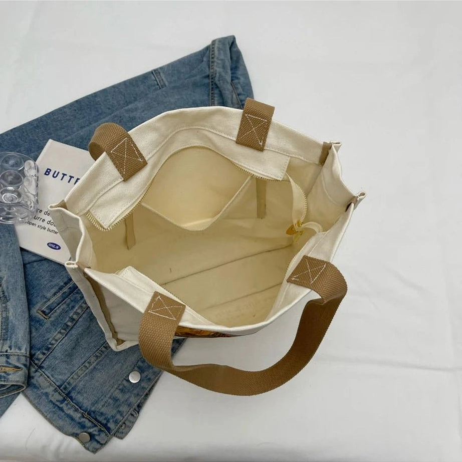 Aesthetic Artwork Canvas Shopper Bag Shoptery