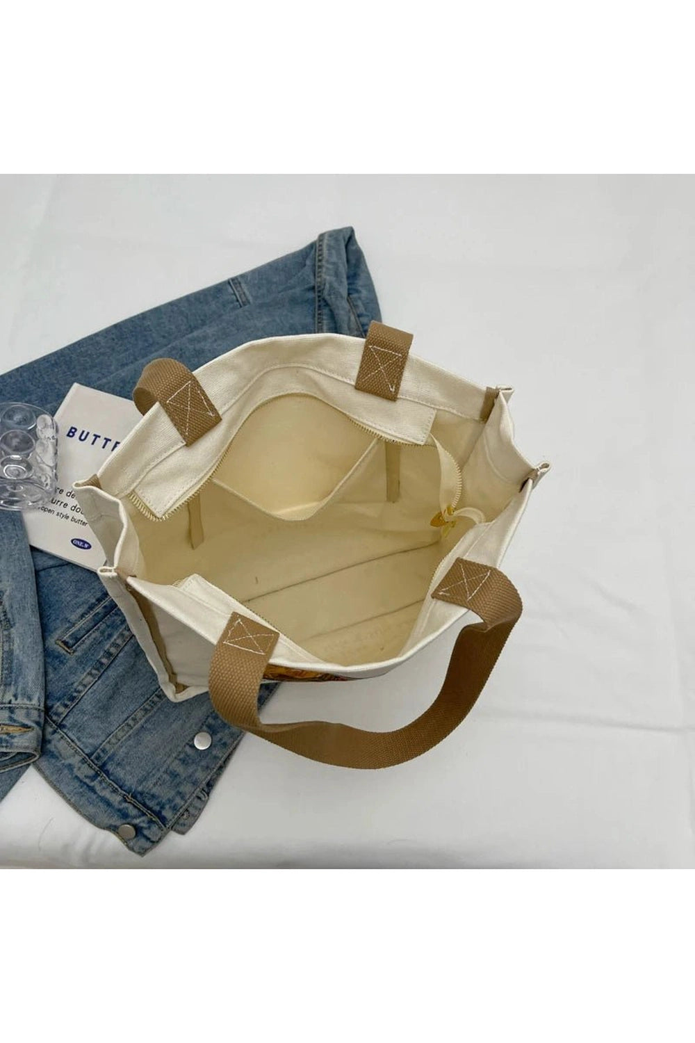 Aesthetic Artwork Canvas Shopper Bag Shoptery