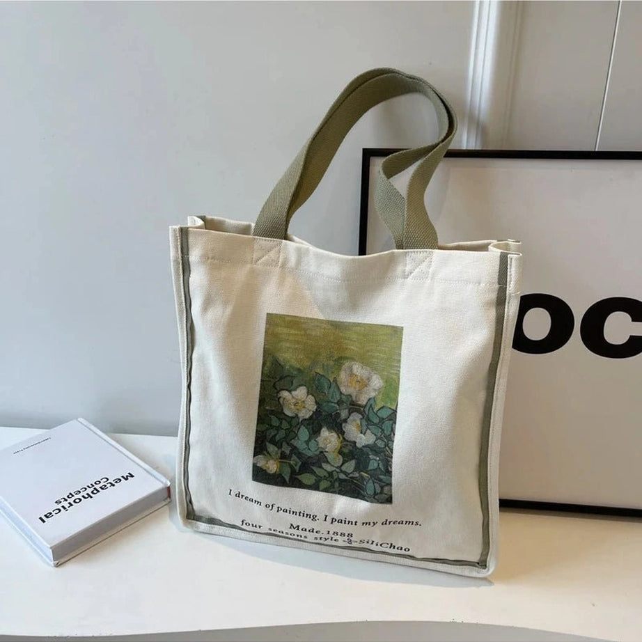 Aesthetic Artwork Canvas Shopper Bag Style 2 34x34x8cm Shoptery