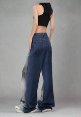Y2k Ashen Ruin Distressed Jeans Shoptery