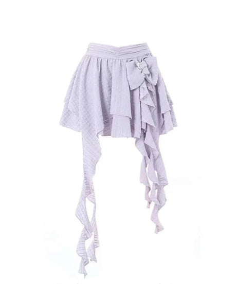 Asymmetrical Bowknot Fairy Skirt - Skirts