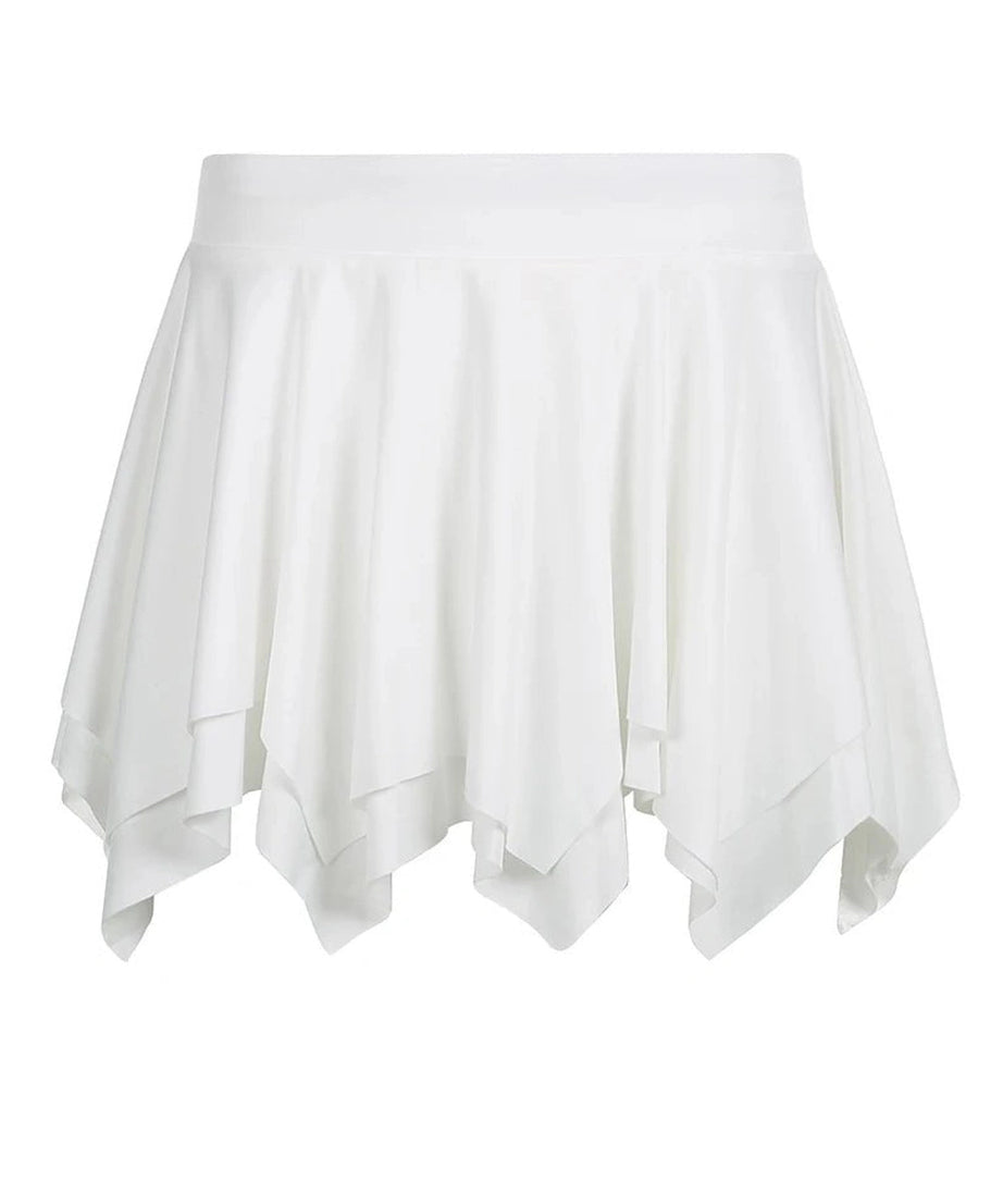 Asymmetrical Pleated Mini Skirt -