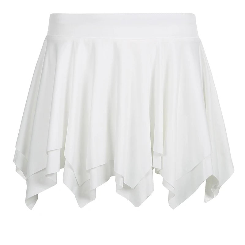 Asymmetrical Pleated Mini Skirt -