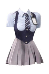 Autumn College Uniform Set Shirt Blue Sets Shoptery