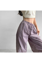Edgy Baggy Lilac Parachute Pants Shoptery