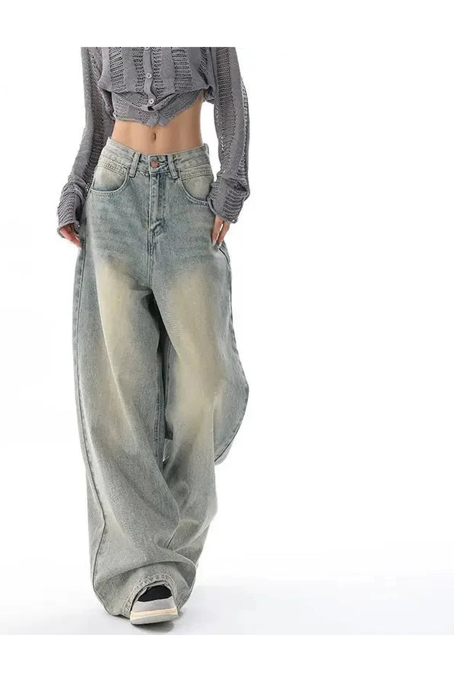 Baggy Wide Leg Jeans - Jeans